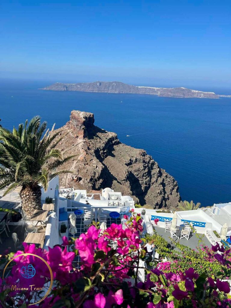 Skaros rock located in Imerovigli Santorini