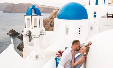 Blue dome photography in oia